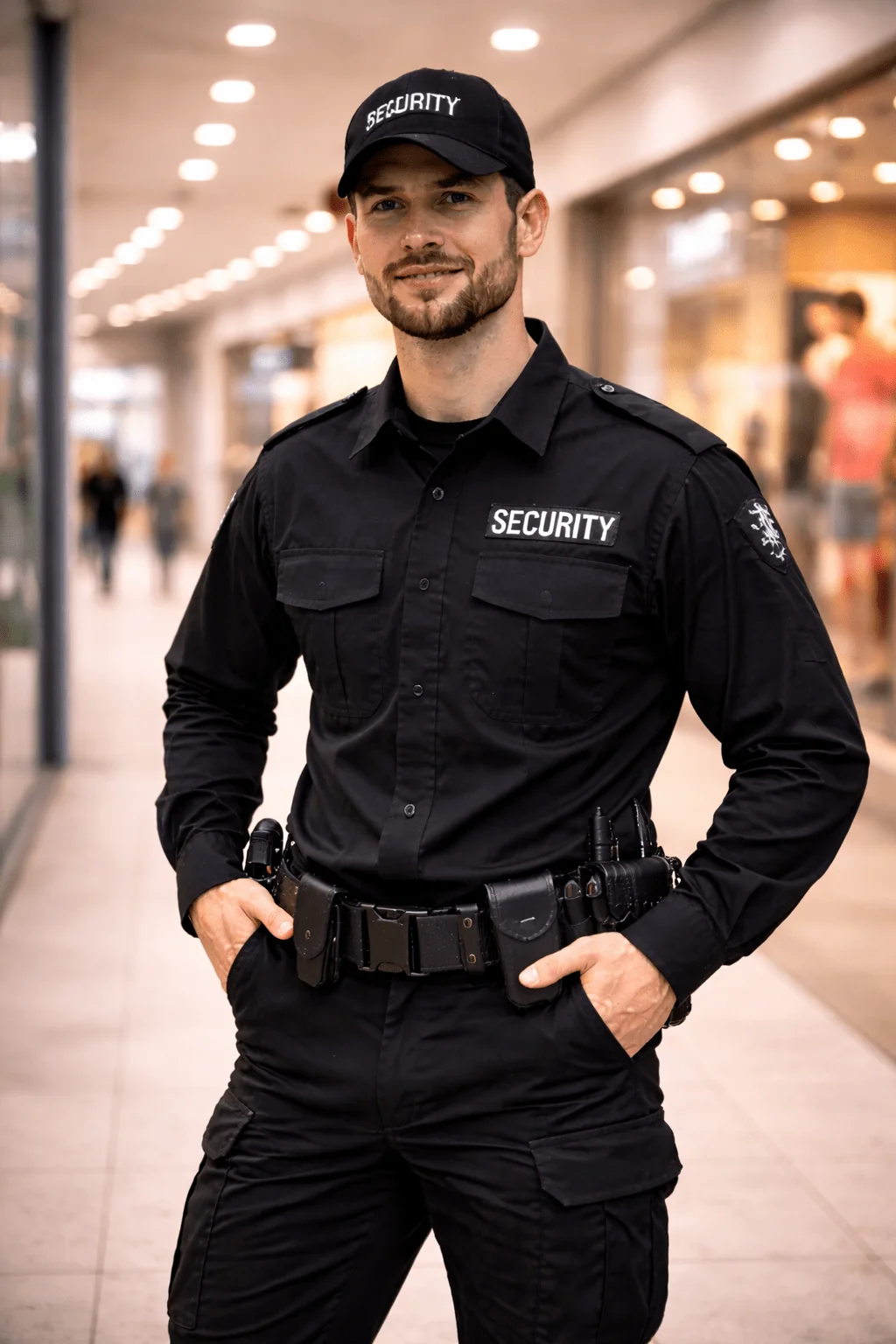 smiling security guard