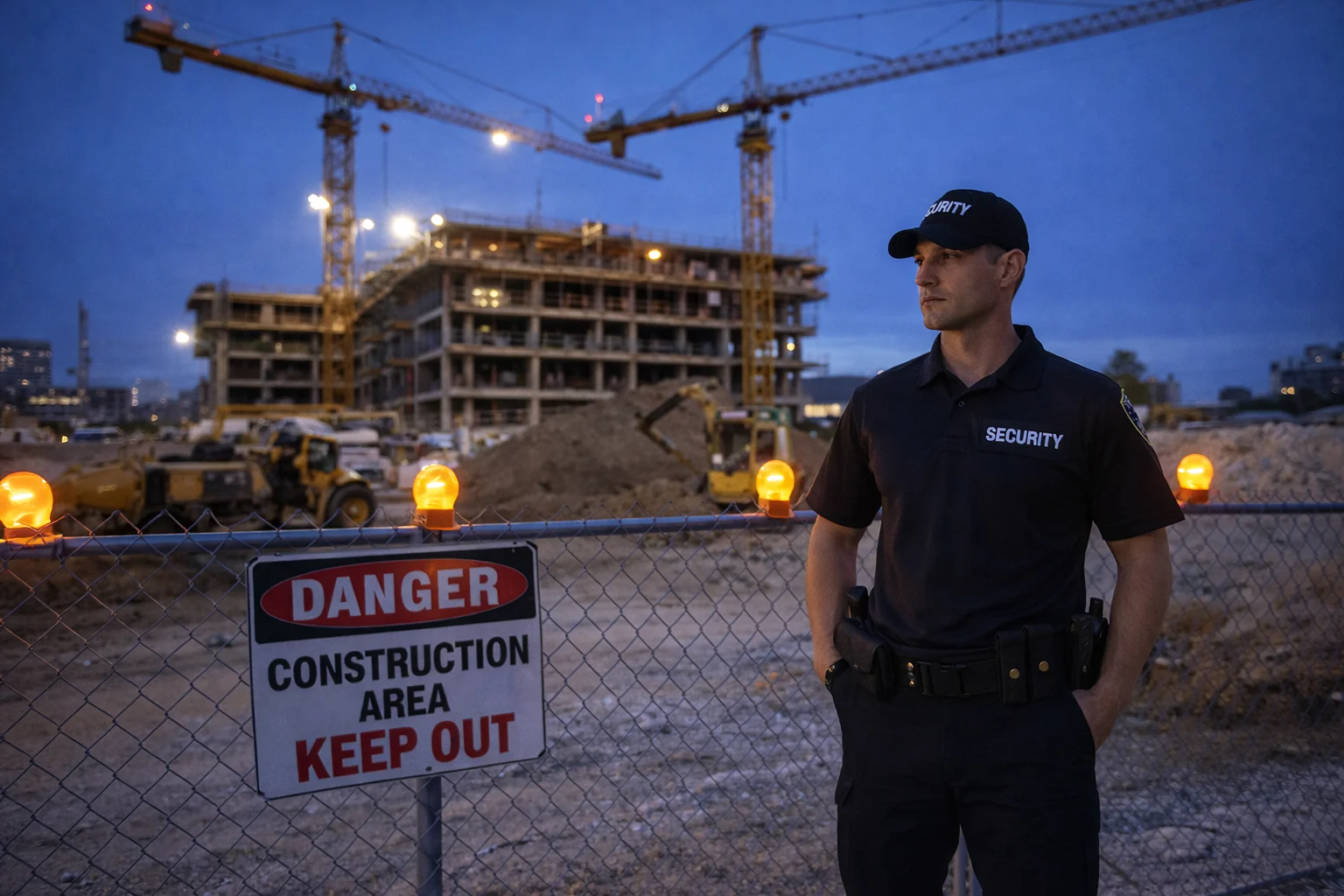 security guard in the construction site