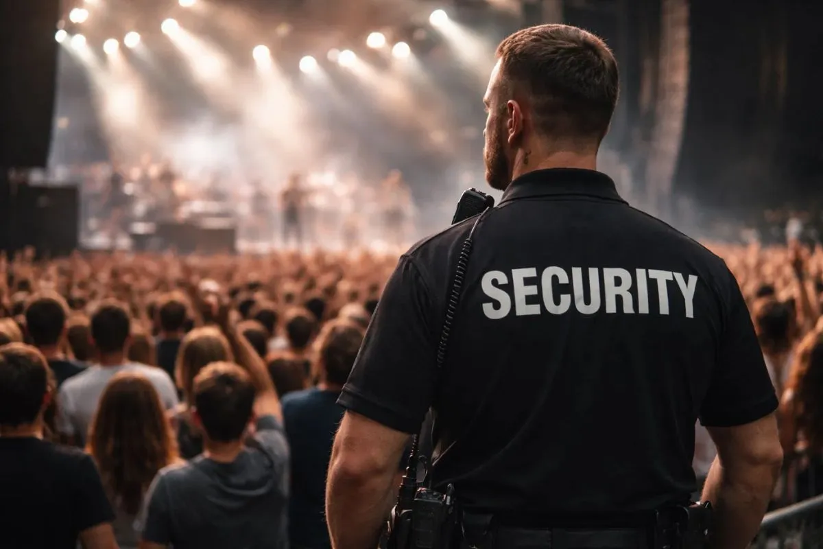 Security guard on duty at event