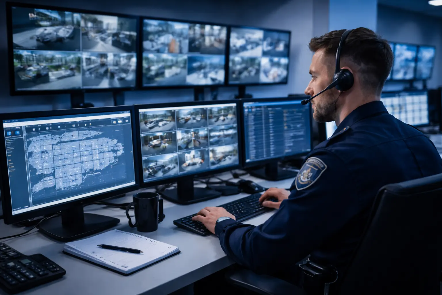 24/7 security dispatch center supporting Pasadena