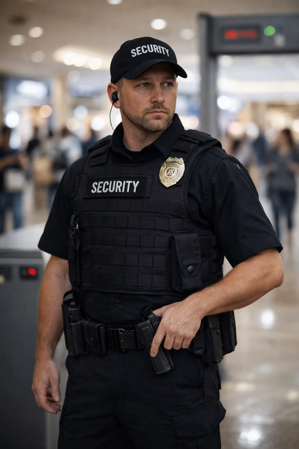 secuty guard in the building