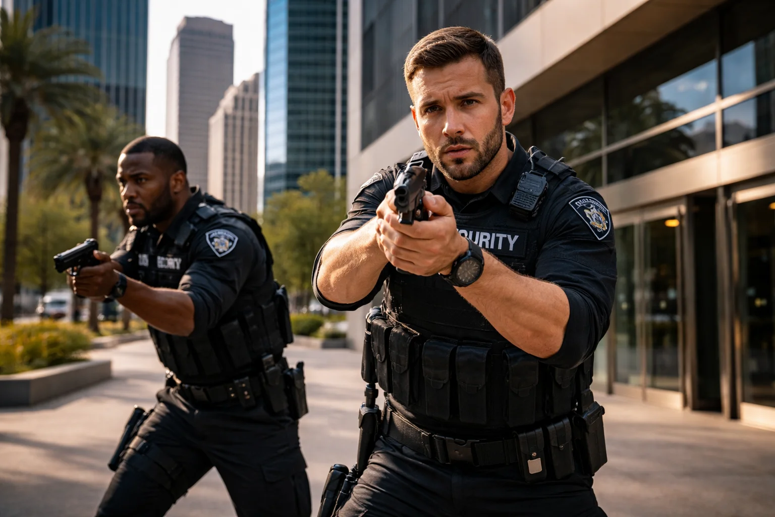2 armed security guard experts