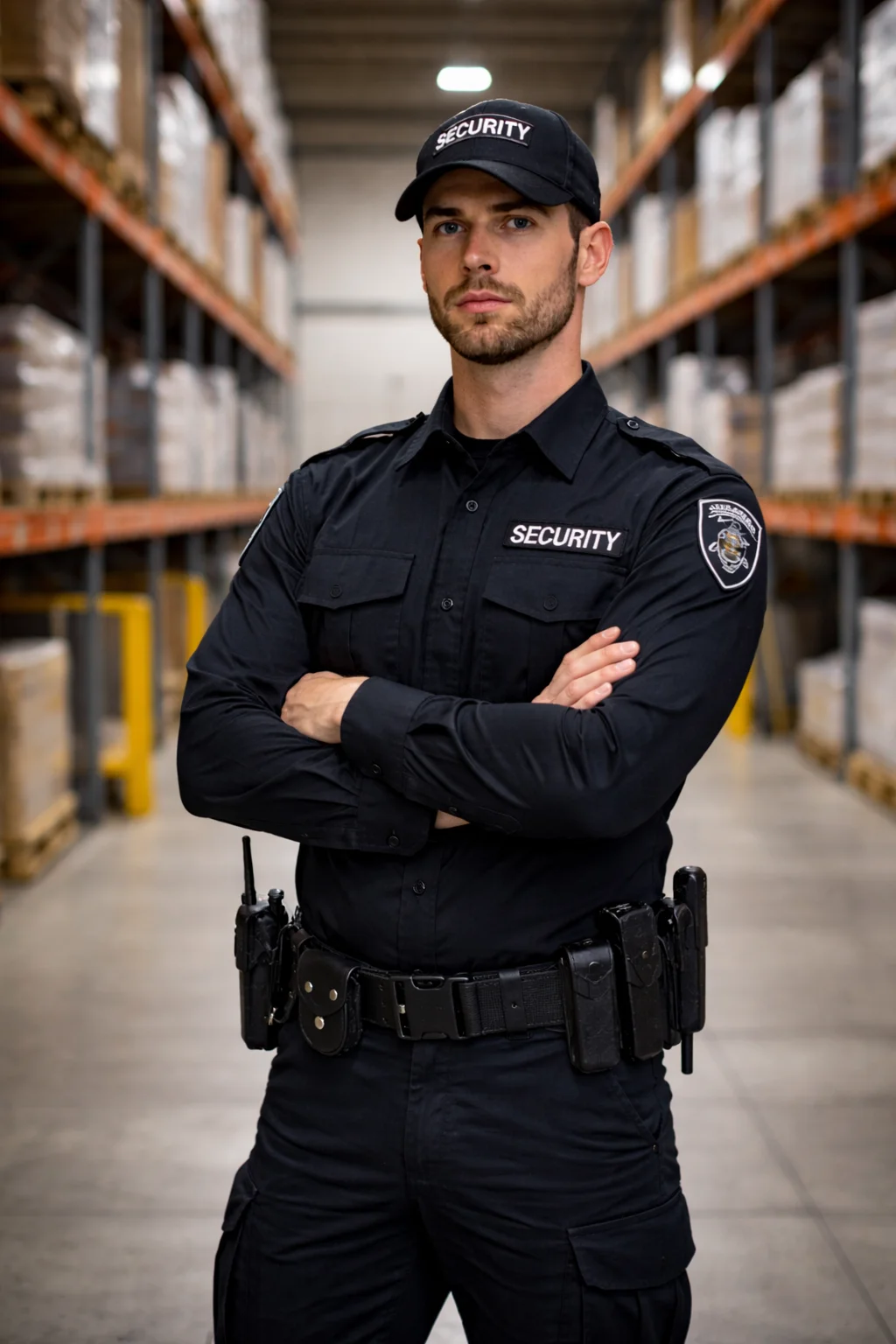 an unarmed security guards patrolling a construction site in Bellaire, TX