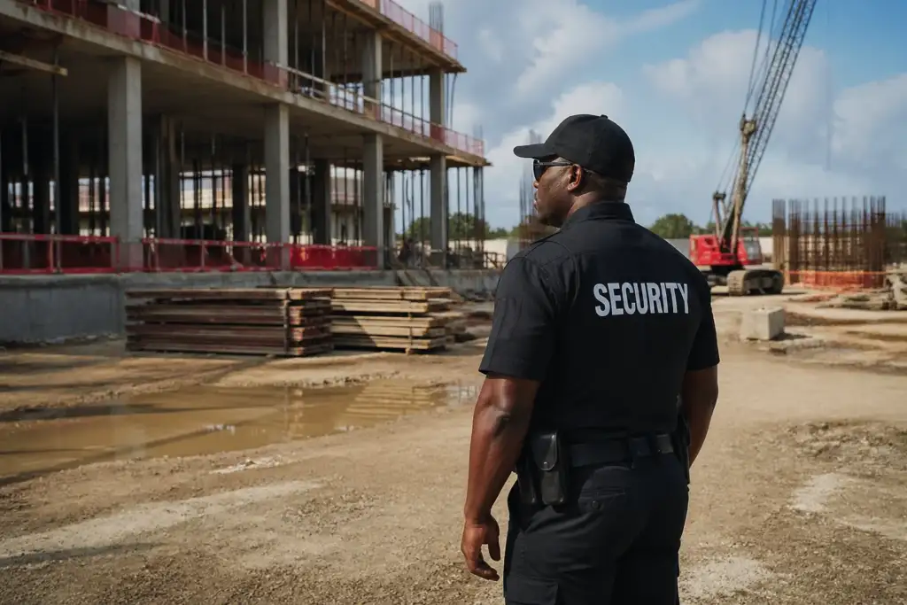 Construction site security guard in Houston, TX